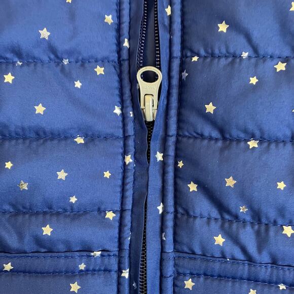 Zelos Girls Sz L (12-14) Puffer Vest Navy with Metallic Silver Star Print NWT - Picture 12 of 16